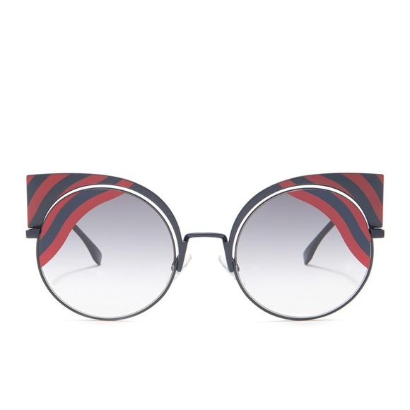 FENDI 53mm Cat Eye Red Sunglasses NWT - Picture 3 of 6